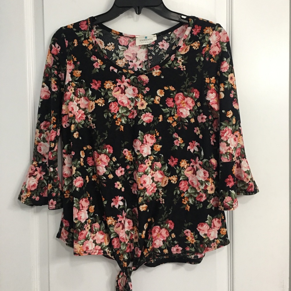 Threads Studio Bell Sleeve Blouse